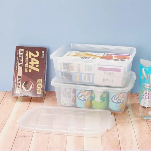 Vista 4 de Pekky Contenedor de almacenamiento transparente de 6.5 cuartos de galón, caja de plástico con tapa, 4 paquetes