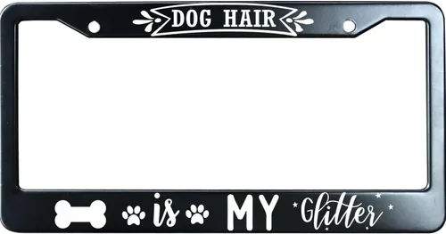 Vista 15 de Adopt A Shelter Pet Paws - Marco de matrícula negro mate para hombres y mujeres, marco de placa de automóvil de acero inoxidable resistente con 2