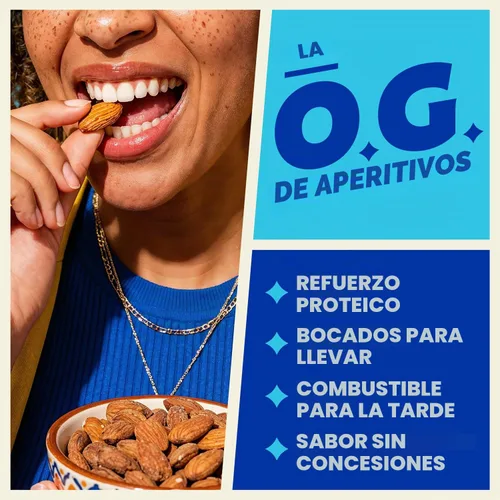 Vista 7 de Almendras Blue Diamond bajas en sodio ligeramente saladas, paquetes de 100 calorías, 0.6 onzas (paquete de 32)