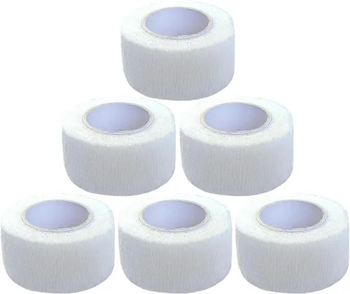 Vista 24 de Baisunt Paquete de 6 vendajes cohesivos de 1 pulgada, cinta autoadhesiva autoadhesiva autoadhesiva transpirable para muñeca, tobillo, deportes, Negro