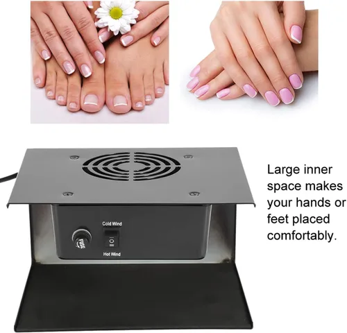 Vista 3 de Secador de esmalte de uñas de 300 W, secado rápido, secado rápido, secado de uñas, secador de esmalte de gel para manos y pies, viento caliente