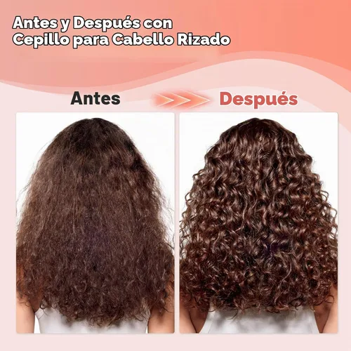 Vista 4 de Cepillo para definir rizos, cepillo para cabello rizado con engranaje lateral para peinar, dar forma y estilizar el cabello rizado, cepillo