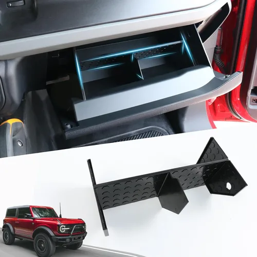 Vista 8 de Compatible con organizador de guanteras Ford F150 2021 2022 2023 2024 – Organizador de consola central, divisor de almacenamiento interno, caja