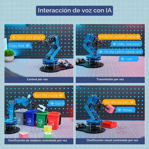 Vista 6 de Kit de brazo robótico 6DOF Robot de programación con 6 servos, mango, garra mecánica, etc, control de aplicación de software de PC con tutorial