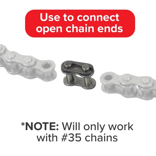 Vista 4 de AlveyTech #35 Chain Master Link - Compatible con Coleman SK100 Go-Kart, Baja Doodle Bug, Massimo MM-MB100 Mini Bike, Motovox MBX10/11 Mini Bikes