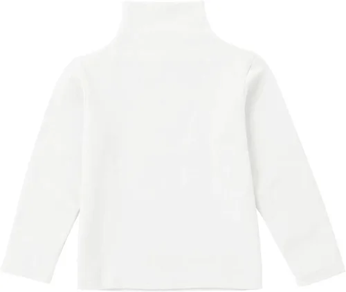 Vista 4 de TiaoBug Camiseta básica de cuello alto de color sólido para bebés, niños y niñas, ropa de manga larga con cuello alto falso