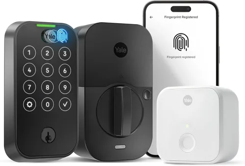 Vista 19 de Yale Assure Lock 2 Touch - Cerrojo inteligente de huellas dactilares, gamuza negra Wi-Fi (paquete de 2)