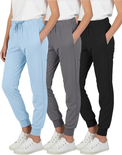 Vista 30 de Real Essentials Paquete de 3: pantalones deportivos casuales para niñas (de 7 a 16 años)
