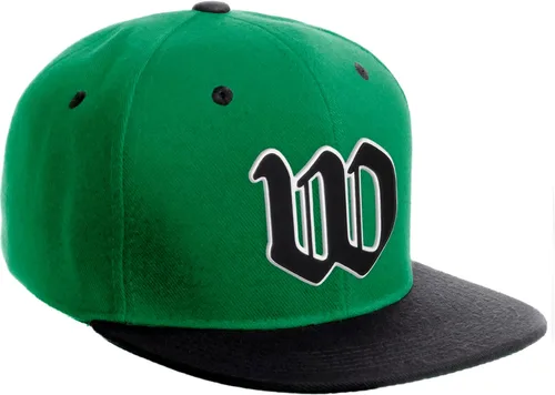 Vista 759 de Daxton Gorra clásica con visera de billete plano con letras del alfabeto inglés antiguo de la A a la Z