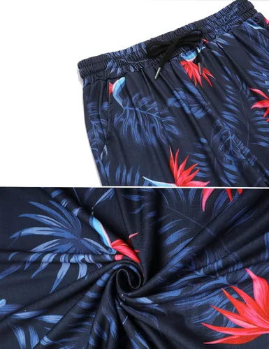 Vista 6 de Daupanzees Conjunto de camisa de 2 piezas para hombre, conjunto casual de manga corta para verano
