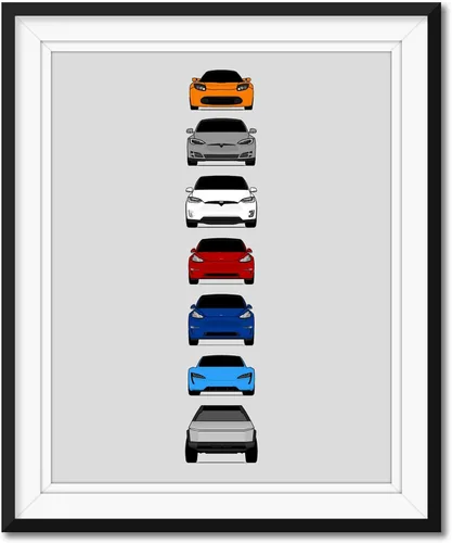 Vista 19 de Custom Car Posters Póster hecho a mano compatible con Mercedes-Benz Impresión de Evolución Arte de Pared Decoración Mejor de las Generaciones