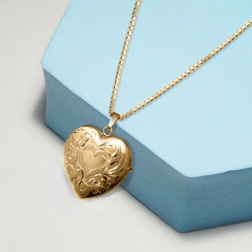 Vista 3 de PicturesOnGold.com Personalized Photo Engraved Heart Shaped Custom Photo PendantPhoto NecklacePhoto Charm with 4-Page Photo Heart Locket 1 14 Inch x