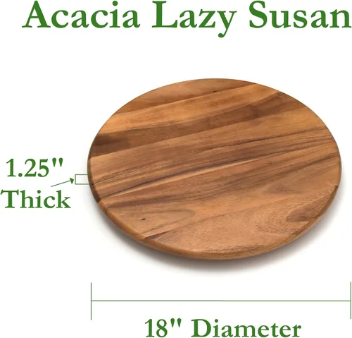 Vista 2 de Tabla giratoria Lipper International de acacia