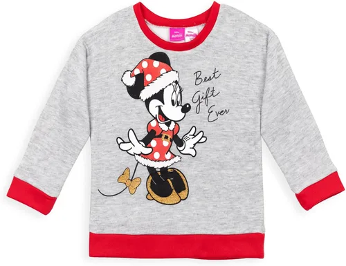 Vista 2 de Disney Mickey Mouse Minnie Mouse - Conjunto de sudadera de vellón y leggings de Navidad para niñas de bebé a niño grande