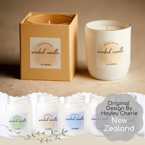 Vista 2 de Etiquetas perfumadas para velas personalizadas (300 piezas) 2 "Etiqueta