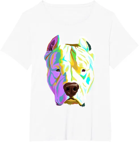 Vista 112 de Colorida camiseta Dogo Argentino, Negro, S