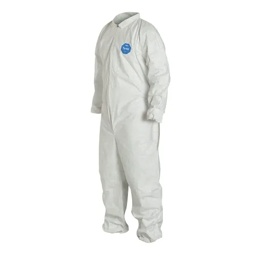 Vista 2 de DuPont Tyvek 400 Mono de Protección Desechable con Puños y Tobillos Elásticos, Blanco, Mediano, Paquete de 1
