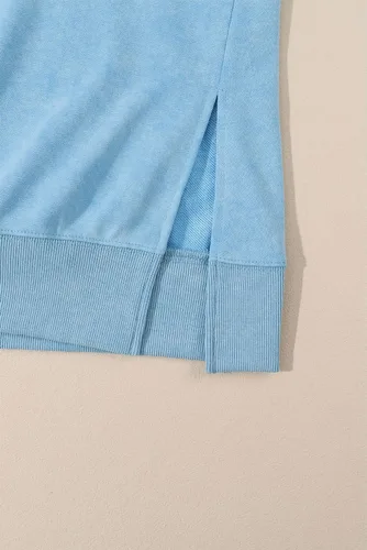 Vista 9 de SHEWIN Sudadera casual de manga larga con cuello redondo para mujer, ligera, holgada
