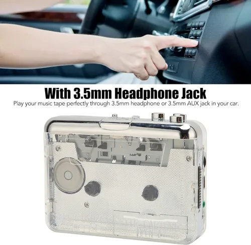 Vista 5 de Reproductor de cassette, cinta de casete a reproductor de MP3, convertidor de cintas a formato digital a través de USB con conector de 0.138 in