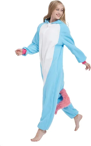 Vista 5 de SimZoo Pijama de animal para adultos, disfraz de cosplay de animales para hombres y mujeres, ropa de dormir unisex de una sola pieza
