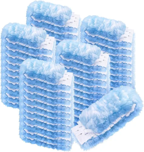 Vista 9 de Recambio de plumero para plumero Swiffer, 100 repuestos de plumero resistentes de 2 lados de 360°, 6 microfibras, plumeros desechables