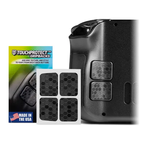 Vista 25 de TouchProtect GripBacks - Steam Deck OLED compatible Back Button Enhancement Add More Grip and Control to your Deck! (Mini Hex)