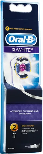 Vista 6 de Oral-B Recambios de cabezales de cepillo de dientes eléctricos de repuesto blanco 3D, paquete de 2