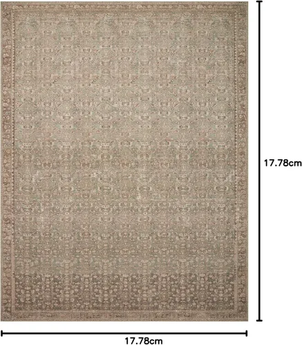Vista 75 de Loloi Angela Rose Aubrey Collection AUB-02 - Alfombra decorativa de 2 pies 3 pulgadas x 3 pies 9 pulgadas, altura de pelo 0,19 pulgadas, diseño