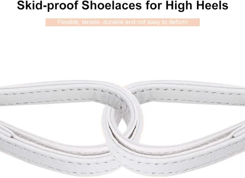Vista 7 de EXCEART 2 pares de correas de tacón alto para zapatos de repuesto con hebilla de cuero desmontable para mujeres y niñas zapatos de tacón alto blanco