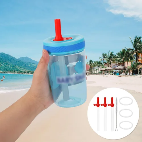 Vista 7 de 3 popotes de repuesto con válvula de mordida para Zak Designs Kelso Kids de 15 onzas, accesorios reutilizables sin BPA con cepillo Zak Designs, 3