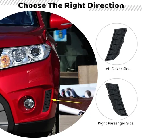 Vista 2 de Parachoques Delantero Parachoques Cubierta Marco Cubierta Capó Bisel para Suzuki Vitara 2014-2018 71718-54P00 71717-54P00 Izquierda y Derecha