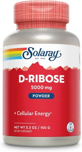 Vista 3 de SOLARAY D-ribosa en polvo 5000 mg Apoyo a la producción de energía cardíaca y celular saludable (ATP) 30 porciones 5.29 oz