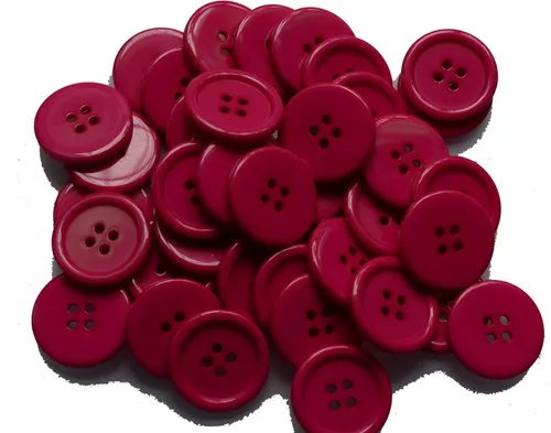 Vista 15 de Lyracces Botones de resina con parte trasera plana de 0.984 in, 1 pulgada, paquete de 100 unidades (rojo)