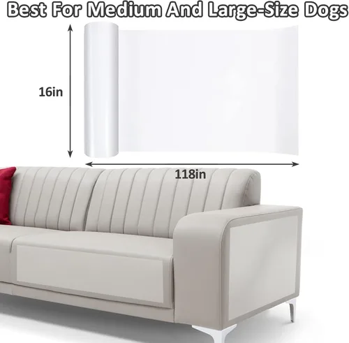Vista 3 de BNOSDM Protector de puerta contra arañazos de perros, protector transparente y flexible para puerta de gato, protector antiarañazos para marco