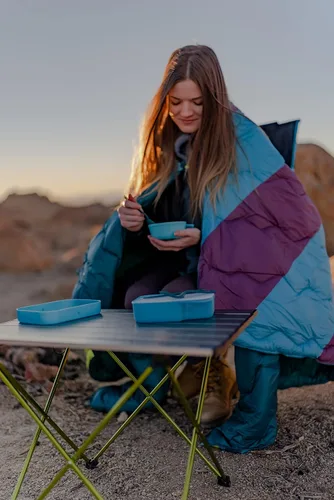 Vista 5 de ust PackWare - Kit de desorden con utensilios autónomos, de construcción y comer sin BPA para senderismo, camping, mochileros, viajes