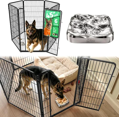 Vista 26 de FXW Homeplus Unleashed Corral para Perros de Interior - Juego Sin Estrés y Seguro, Resistente de 24 Pulgadas con 6 Paneles para Cachorros y Perros