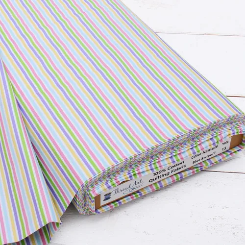 Vista 24 de Threadart Tela de acolchado de algodón de alta calidad, diseño floral azul aguamarina, 44 pulgadas de ancho, 100% algodón, acolchado, costura