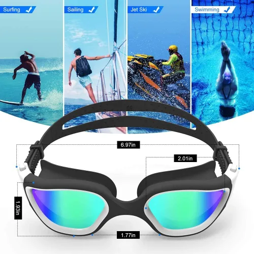 Vista 8 de ZIONOR G1 - Gafas de natación polarizadas unisex para mujeres adultas, antiniebla, 100% anti UV, gafas de buceo
