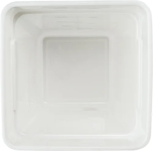 Vista 3 de Winco Contenedor de plástico cuadrado blanco de 22 cuartos