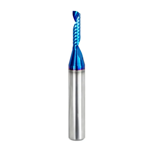 Vista 13 de Fresa de extremo CNC de carburo sólido con corte en O, diámetro de corte de 1/4 de pulgada, extra largo, 3 brocas individuales de 0 flautas