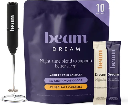 Vista 11 de Beam Dream Polvo para Dormir, L-Teanina, Apigenina, Reishi y Magnesio, Ayuda Natural para Dormir Certificada por Terceros & Suplemento