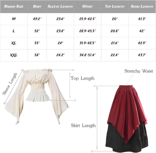 Vista 6 de NSPSTT - Vestido de estilo victoriano para mujer