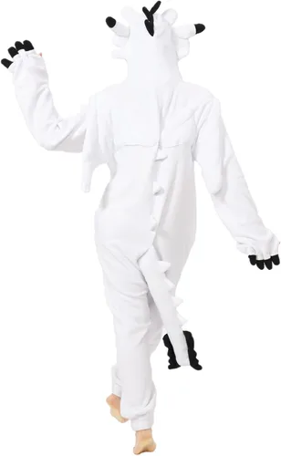 Vista 2 de Oiziuzio Pijama unisex de animal para cosplay, disfraz de dragón para adultos, mujeres y hombres