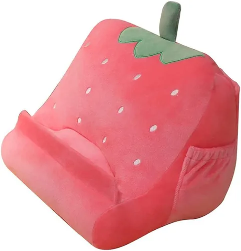 Vista 9 de Dpofirs Soporte de almohada para tableta, soporte de tableta de felpa suave con bolsillos de almacenamiento para niños, compatible con almohadillas