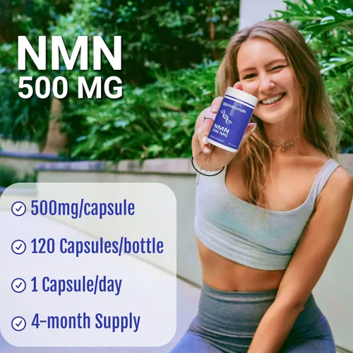 Vista 3 de UpNourish NMN 500 mg 120 cápsulas – Suplemento beta nicotinamida mononucleótido NAD – alternativa de ribósido de nicotinamida para mujeres y hombres