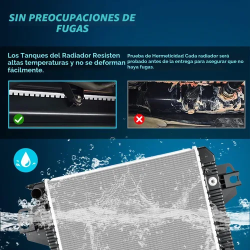 Vista 6 de Nilight Radiador para Jeep Liberty 3.7L 2002 2003 2004 2005 2006, Radiador de Refrigerante del Motor con Enfriador de Aceite, Transmisión