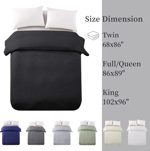 Vista 5 de HollyHOME - Colcha de cama acolchada pinsonic con diseño de cuadros súper suave, para cama individual
