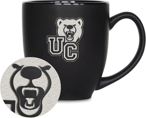 Vista 199 de Rico Industries - Taza de cerámica mate negra con grabado láser estándar de 15oz para NCAA (escuelas T & U) - Para bebidas calientes o frías