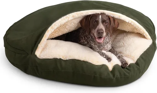 Vista 50 de Snoozer Cama de lujo de microsuede acogedora estilo cueva para mascotas, pequeña, antracita For small sized pets, Removable washable cover