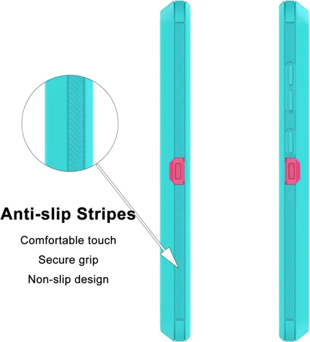 Vista 6 de Funda para Galaxy A51 4G (no compatible con la versión A51 5G), a prueba de golpes, resistente, resistente, de goma de plástico duro, 2 capas, funda